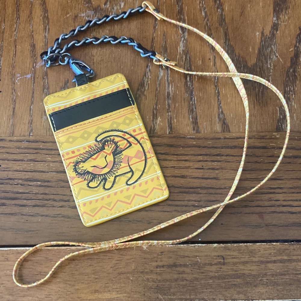 Lion King Disney Loungefly lanyard ID holder NEW
